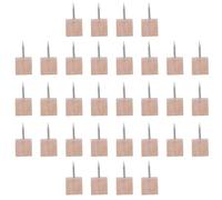 Chinchetas de madera cuadradas, 50 unidades, for decoración de oficina, hogar, escuela, tablero de corcho, tablón de anuncios, paneles de yeso, mapas y carteles.