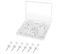 Chinchetas Pared, 100 Piezas Chinchetas para Corcho, Chinchetas Transparentes, Chinchetas Techo Coche, Pines de Empuje para Mapas, para Marca de Mapa, Corcho Pared, Tablón de Anuncios
