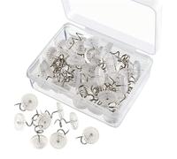 Chinchetas Tapiceria Transparentes,100 PCS Pasadores Techo Coche Interior Tachuelas de Torsión de Cabezas de Plástico Pasadores Giro Cabezas Twist Pins para Fundas Deslizantes,Colchones