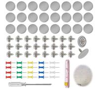 Chinchetas Techo Coche, De Reparación De Techo Coche Remaches Retención Hebilla Kit Tela Botones ReparaciónKit Reparacion Techo Coche Despegado Para Todos Los Coches Fijos Universal Retenedor