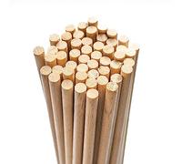 Chinchilla® Barras redondas de madera de haya, 50 unidades, 6 x 300 mm, perfectos para arte, manualidades y decoración