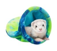 Chinchilla Bed - Saco Suave para acurrucarse con diseño de casa planeadora de azúcar, Saco de Dormir de Forro Polar para hámster, de Invierno, Cama de Dormir para Mascotas, Conejo, Ardilla, Erizo