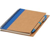 Chinchilla® Cuaderno reciclado azul A5 con bolígrafo negro | Juego de escritura ecológico | 70 hojas, encuadernación en espiral, ideal para negocios, conferencias