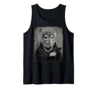 Chinchilla Gángster Bandana y Cadena de Estilo Callejero Divertido Camiseta sin Mangas