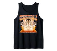Chinchilla Pet Flames estilo pirata de los 90 Camiseta sin Mangas