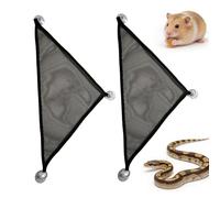 Chinchilla Reptile Hammock - Mesh hidout Set, Ventilated Hanging Hammocks, Lounge and Play | Ideal para interiores Outdoor Reptiles Iguanas Geckos Anoles Snakes Chameleons Sugar Gliders Home Enclosure