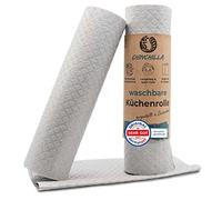 Chinchilla® Rollo de cocina lavable, pack de 12 paños de esponja de madera celulosa, fabricados en Alemania, paños multiusos sostenibles en el hogar, reutilizables