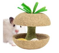 Chinchilla & Squirrel Snack Toy Collection - Replice de frutas de madera comestible conjunto de masticación con una unión de paja, golosinas de fibras naturales decorativas para una