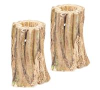 Chinchilla Sticks Juguetes para enriquecer conejos, 2 unidades, conejo de madera, sabroso para masticar papaya, dientes de mascotas, suministros saludables, juguetes de lijado para ardillas, jerbos