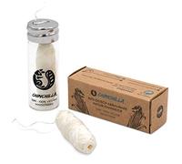 Chinchilla® Vegano Hilo dental Compostable - Sin plástico y respetuoso con el medio ambiente Alternativa de cuidado dental - Sabor a menta natural rellenable de 30m