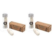 Chinchilla® Vegano Hilo dental Compostable - Sin plástico y respetuoso con el medio ambiente Alternativa de cuidado dental - Sabor a menta natural rellenable de 30m (Paquete de 2)