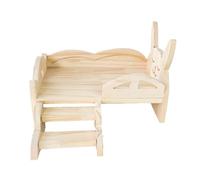 Chinchilla y conejo nido de madera - Cama multiusos pequeña para mascotas, cama de base de madera | Zona de descanso duradera para conejos con diseño fácil de recortar, cama de madera hecha a mano