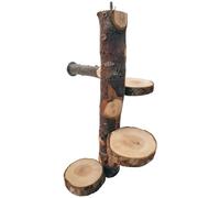 Chinchillas - Plataforma de salto giratoria, segura y apta para mascotas, 3 plataformas de madera, diseño de escalada vertical, soporte de juguete, ideal para ardillas voladoras, ardillas y mascotas