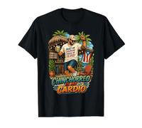 Chinchorreo Es Mi Cardio Boricua Puertorriqueña Camiseta gráfica económica, Hombre, Negro, S