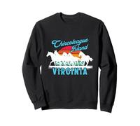 Chincoteague Island Wild Horses Virginia Viaje Retro Atardecer Sudadera