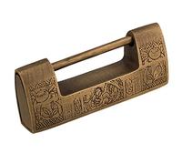 Chinese Ancient Style Vintage Padlock Carved Flower Wedding Jewelry Box Lock by ZIJIA