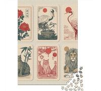 Chinese Animal Tarot Cards Puzzle Imposible,desafío para Adultos Juego Educativo 1000 Piezas Obra De Arte De Juego De para Adultos Y Niños 70x50cm/1000pcs