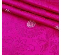 Chinese Brocade Fabric Traditional, Tela Cheongsam con brocado de seda satinada, 100cm x 75cm, multicolor(Rose Red)