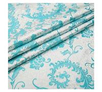 Chinese Brocade Fabric Traditional, Tela de satén sedoso poliéster brocado chino, multicolor, 75cm ancho(Phoenix Flower Green)