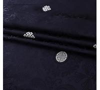 Chinese Brocade Fabric Traditional, Tela de seda del telar jacquar brocado satén for el traje Cheongsam Tang 100cm los x 75cm multicolor(Black)