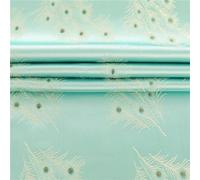 Chinese Brocade Fabric Traditional, Tela Jacquard brocada de satén con plumas pavo real chino, Multicolor, 100x75cm(Blue)