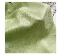 Chinese Brocade Fabric Traditional, Tela Jacquard satinada brocada, patrón de uvas tradicional, Cheongsam, verde, blanco, 145cm ancho(Green)