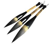 Chinese Calligraphy Drawing Brush, Juego de Pinceles de caligrafía Tradicional China con Pelo de Oso, 3 uds., 3,0-3,5 cm x 9,5-11,5 cm x 25 cm