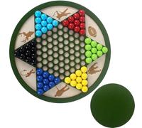 Chinese Checker Game Set, Wooden Board Strategy Toy, Multi-Player Interactive Challenge, for Family Night, Dorm Games, Adults, Teens, Girls, Students, Social Fun