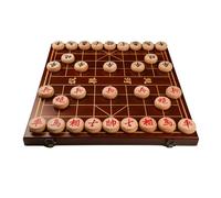 Chinese Chess Game Set with Foldable Board Portable Xiangqi Tabletop Strategy Game For 2 Players For Teens Adults Family(Size:3.8cm/1.5in)