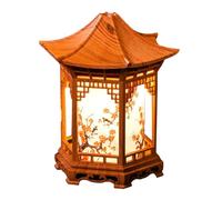 Chinese Cool Mist Humidifier - Pavilion Night Light, Pavilion-Shaped USB Portable Desk Humidifier with Night Light, Quiet Humidification Device for Bedroom, Dorm, Office, Apartment, Study, Travelers