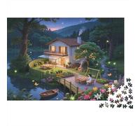 Chinese Countryside Jigsaw Puzzle 1000 Piezas Material Reciclado Rural Life Scene Puzzles para Niños y Niñas de 6 Años en Adelante Juguete Educativo de Reto Padre-Hijo 38x26cm/1000pcs