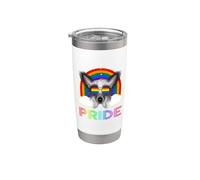Chinese Crested Dog LGBT Rainbow Gay Lesbian LGBT Pride Vaso térmico de acero inoxidable de doble pared