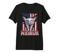 Chinese Crested Merica 4th of July Dog Funny Patriotic Flag Camiseta Premium