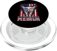 Chinese Crested Merica 4th of July Dog Funny Patriotic Flag PopSockets PopGrip para MagSafe