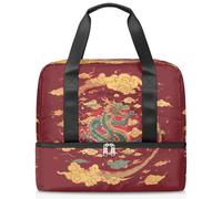 Chinese Dragon - Bolsa deportiva para mujeres, hombres, niños y niñas, 21 L, para fin de semana, para viajes, gimnasio, yoga, color, Big, Organizador de bolsas