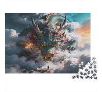 Chinese Dragon Jigsaw Jigsaw Puzzles 1000 Piezass Material Reciclable Behemoth Senior Jigsaw Puzzles Educativo Game Descompresión Accesorio para Juego Padre-Hijo 52x38cm/1000pcs