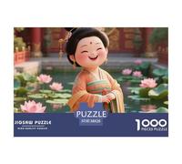 Chinese Girl 1000 Pièces Rompecabezas Divertido, Desafiante Y Estimulante para Adultos Y Niños Regalos para Familiares Y Amigos Tout-Petits 38x26cm/1000pcs