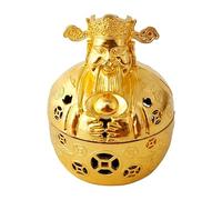 Chinese God, Metal Aromatherapy, Cultural Heritage Spiritual Blessing Elegant Design Material, Indoor Censer for Family Church Meditation Hotel Outdoor Yoga Room Country 1.97x1.97x2.36inches