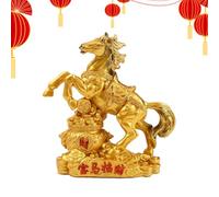 Chinese Horse Figurine, Resin Tabletop Art, 2026 Year of the Horse Decorative Sculpture for Home Display, Handcrafted Detail, Elegant Accent for Bookshelves, Mantels, Cabinets, Bedroom, and Office
