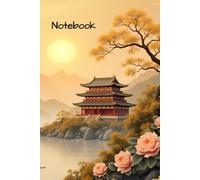 Chinese Landscape Journal: Lined 6x9 Notebook, 120 Pages, Paperback: Breathtaking Red Temple Design with Scenic Autumn Views for Writing and Reflection