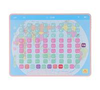 Chinese Learning Machine Multifunctional Interactive Pinyin Point Reading Early Education Pad with Clear Voice Standard Pronunciation for Toddlers Kids 3+ Years Old Pink ABS