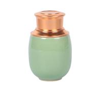Chinese Longquan Celadon - Botella portátil sellada para píldoras, mini tanque de almacenamiento de tapa alta, tarro sellado multiusos para té, café en polvo, frutas secas, dulces, píldoras de