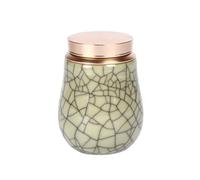 Chinese Longquan Celadon - Botella portátil sellada para píldoras, mini tanque de almacenamiento diseñado para grietas, tarro sellado multiusos para té, café en polvo, frutas secas, dulces, píldoras