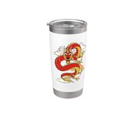Chinese Lunar New Year Red Dragon Lover 2 Vaso térmico de acero inoxidable de doble pared
