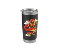 Chinese Lunar New Year Red Dragon Lover 2 Vaso térmico de acero inoxidable de doble pared