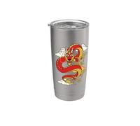 Chinese Lunar New Year Red Dragon Lover 2 Vaso térmico de acero inoxidable de doble pared