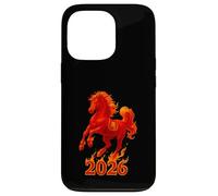 Chinese New Year 2026 Fire Horse Lunar Zodiac Red Horse Carcasa para iPhone 13 Pro
