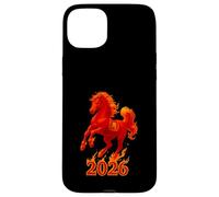 Chinese New Year 2026 Fire Horse Lunar Zodiac Red Horse Carcasa para iPhone 15 Plus