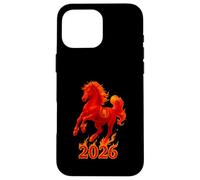 Chinese New Year 2026 Fire Horse Lunar Zodiac Red Horse Carcasa para iPhone 16 Pro MAX