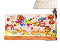 Chinese New Year 2026 | USB Powered Acrylic with LED Lights | Happy New Year Sign Table Decor | for Home Living Room Office School Apartment Dorm Spring Festival Party Supplies